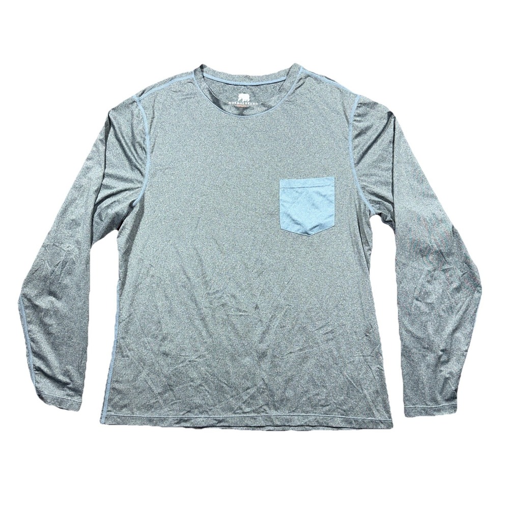 The Normal Brand Performance Large Long Sleeve Pocket Gray Shirt